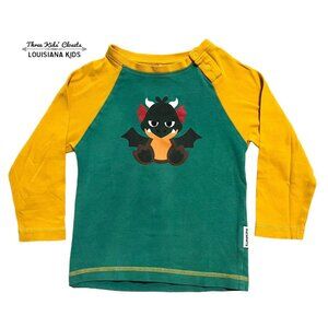 Maxomorra Sz 92 (2Y) Organic Dragon Raglan Shirt